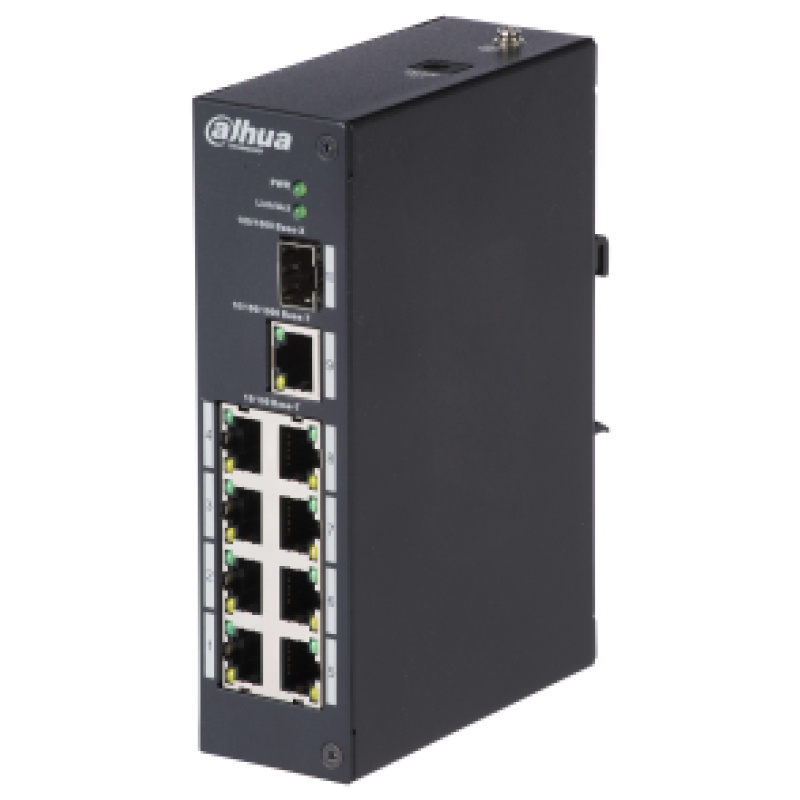 Dahua switch - PFS3110-8T (8x 100Mbps + 1x 1Gbps + 1x  SFP