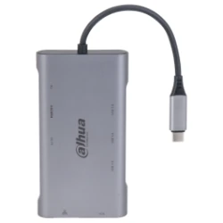 Dahua Kábel Átalakító - TC39 (USB-C - HDMI 4K@30Hz + VGA FHD@30Hz + 3xUSB3.0 + RJ45 Gigabit + SD + PD)