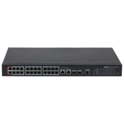 Dahua Menedzselhető PoE switch - PFS4226-24ET-360-V3 (24x 10/100 PoE/PoE+ (360W)+2x gigabit/SFP combo uplink