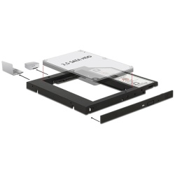 Delock Beépítő Keret - 62669 (SATA 5.25" -> 1 x 2.5" SATA HDD-hez