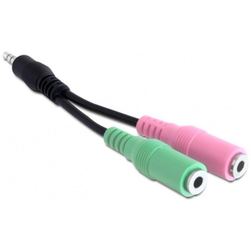 Delock Átalakító Kábel - 65344 (3.5 mm Jack > 2 x 3.5 mm Jack