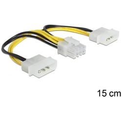 Delock Kábel - 83410 (1 x 8 pines EPS  -> 2 x 4 pines molex