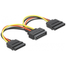 Delock Átalakító Kábel - 60105 (1 x SATA 15 tűs > 2 x SATA HDD táp (apa))