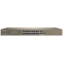 IP-COM Switch Vezérelhető PoE - F1218P-16-250W (16x100Mbps + 2x1Gbps; 1x1Gbps SFP; 16 af/at PoE+ port; 230W)