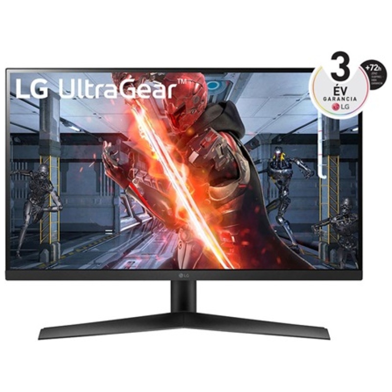 LG Monitor 27" Gamer - 27GN60R-B (IPS; 16:9; 1920x1080; 144Hz; 1ms; 300cd; HDMI; DP; FreeSync; HDR10; sRGB99%)