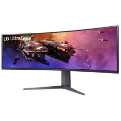 LG Monitor 45" Gamer - 45GR75DC-B (Ívelt; VA; 32:9; 5120x1440; 200Hz; 1ms; 400cd; HDMIx2; DP; USB; F-Sync; HDR