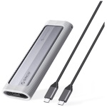 Orico Külső M.2 ház - AXM2S-G2-V1-GY (USB-A/C -> M.2 NVMe