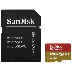 SanDisk MicroSD kártya - 128GB microSDXC Extreme (190/90 MB/s