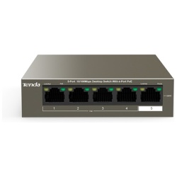Tenda Switch PoE - TEF1105P-4-63W (5x100Mbps; 4 af/at PoE+ port; 58W)