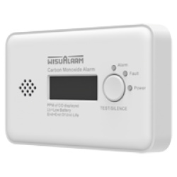 Wisualarm Szénmonoxid érzékelő és jelző - HY-GC20B-R8 (Standalone; Láncba sorolható; Cserélhető akku; CE(EN50291-1:2018)