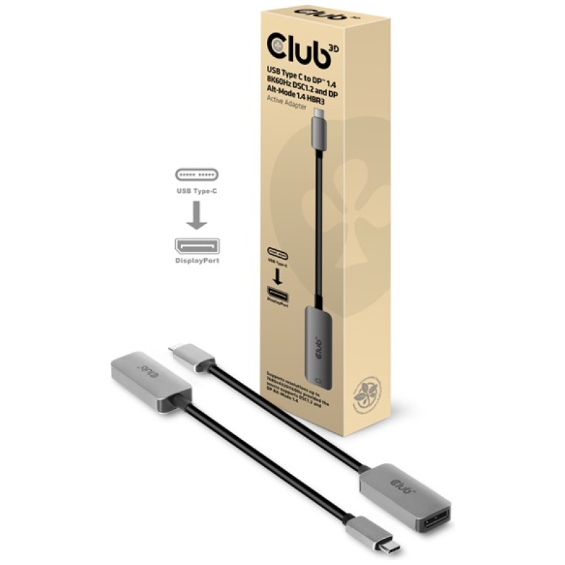 Club 3D Átalakító - CAC-1567 (USB-C to DisplayPort 1.4
