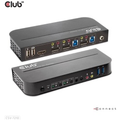 Club 3D KVM Switch - CSV-7210 (Dual DisplayPort
