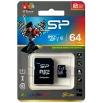 Silicon Power MicroSD kártya -  64GB microSDXC Elite UHS-1 U1 + adapter